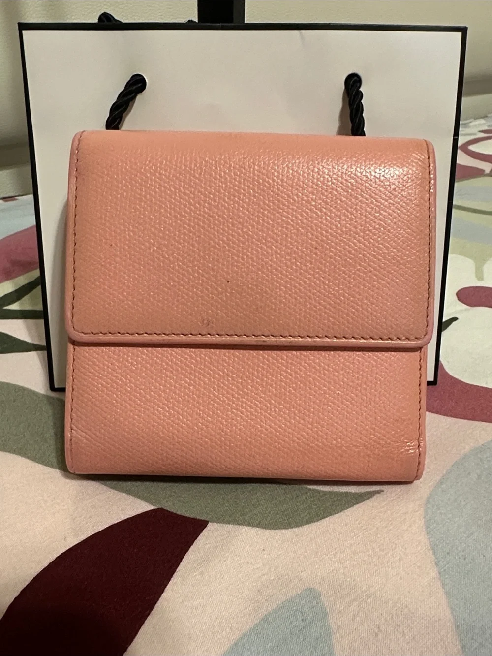 Chanel Compact Trifold Wallet in Pink Calfskin Leather